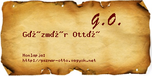 Gázmár Ottó névjegykártya