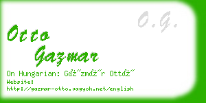 otto gazmar business card